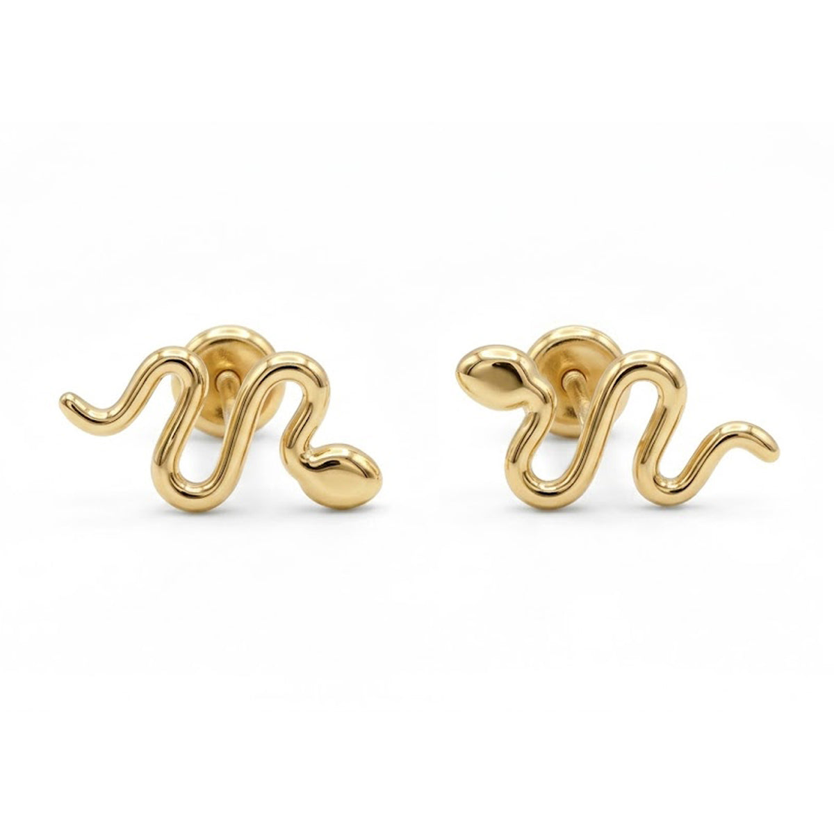 gold snake earring