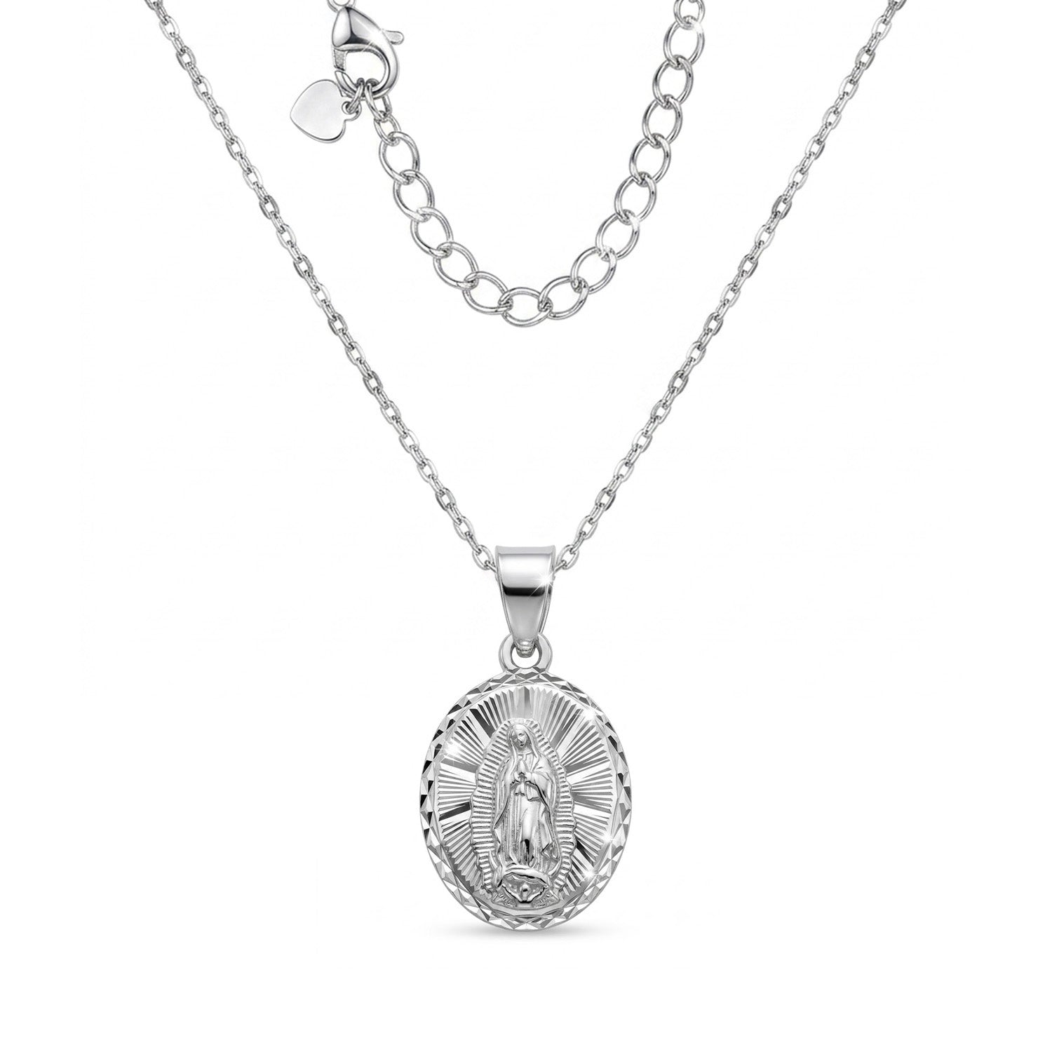 Silver Silver Lady of Guadalupe Necklace