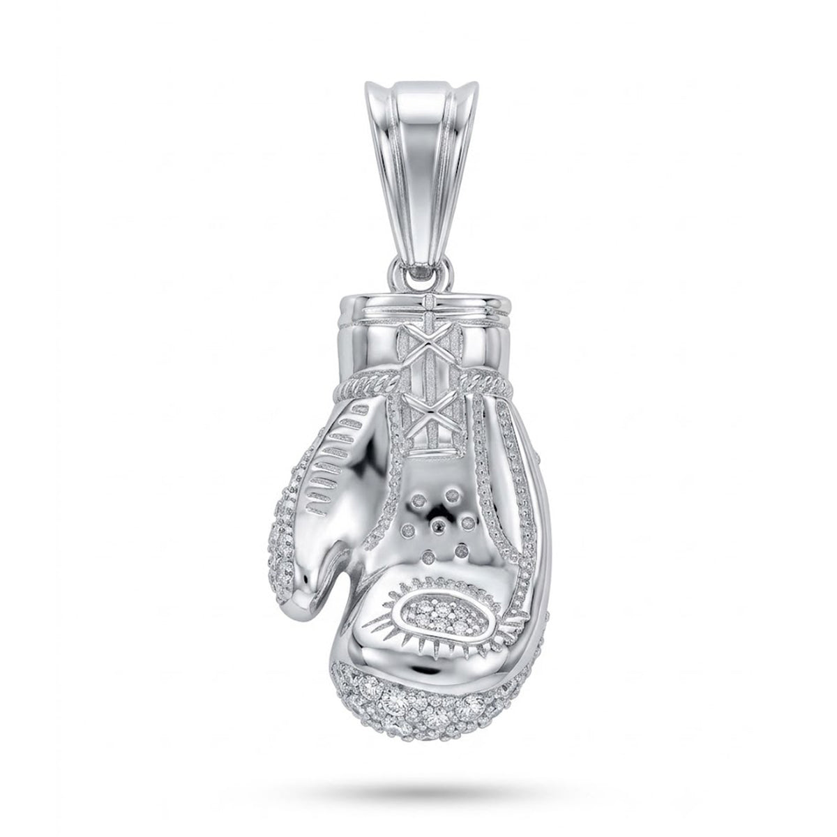 silver boxing glove pendant