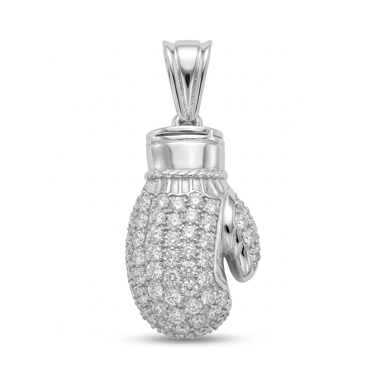 silver boxing glove pendant