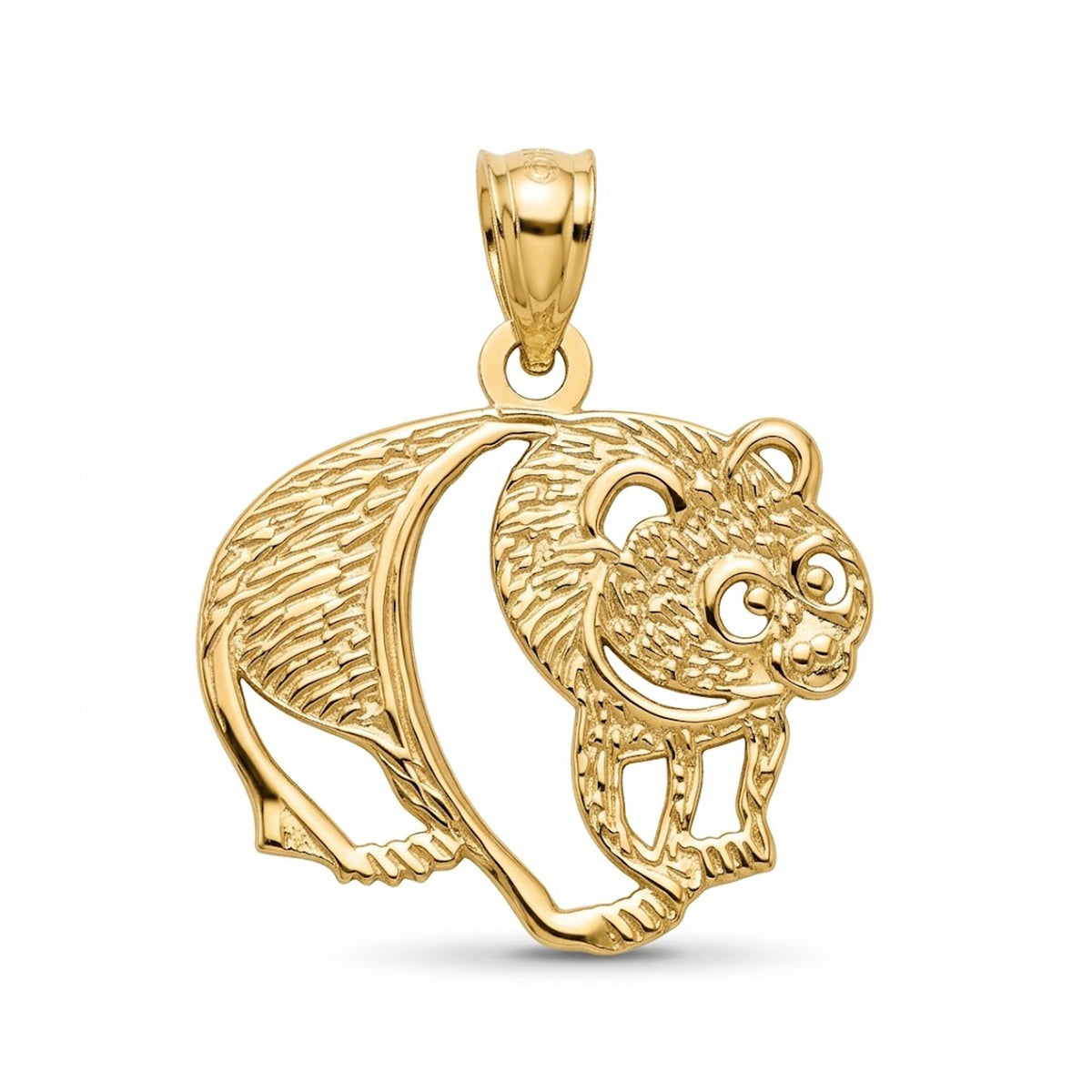 Gold Panda Pendant made from 10 karat gold