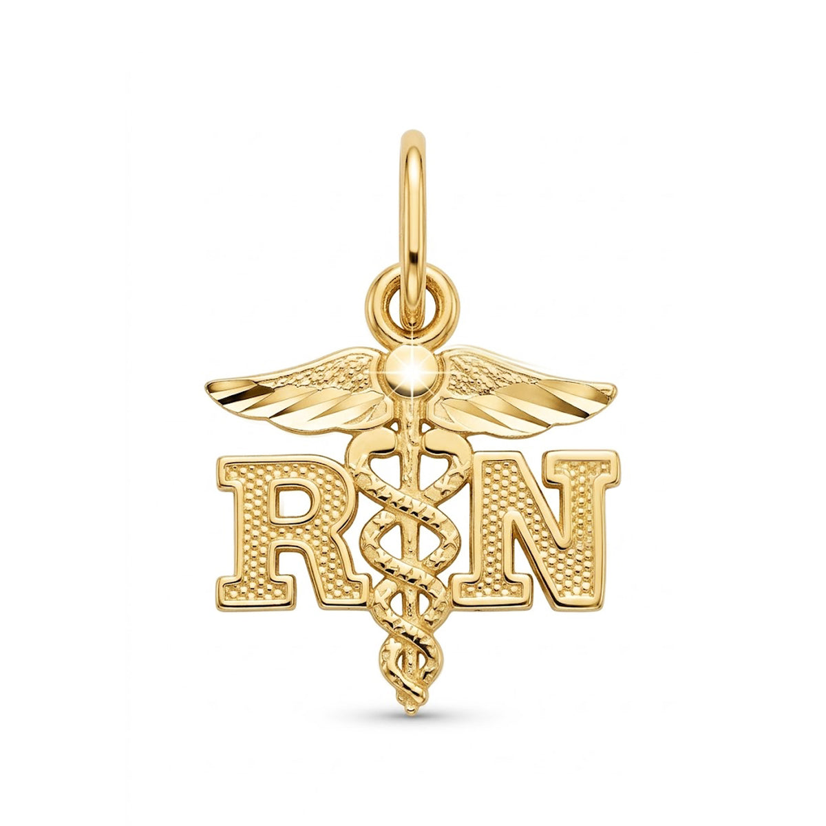 gold registered nurse pendant
