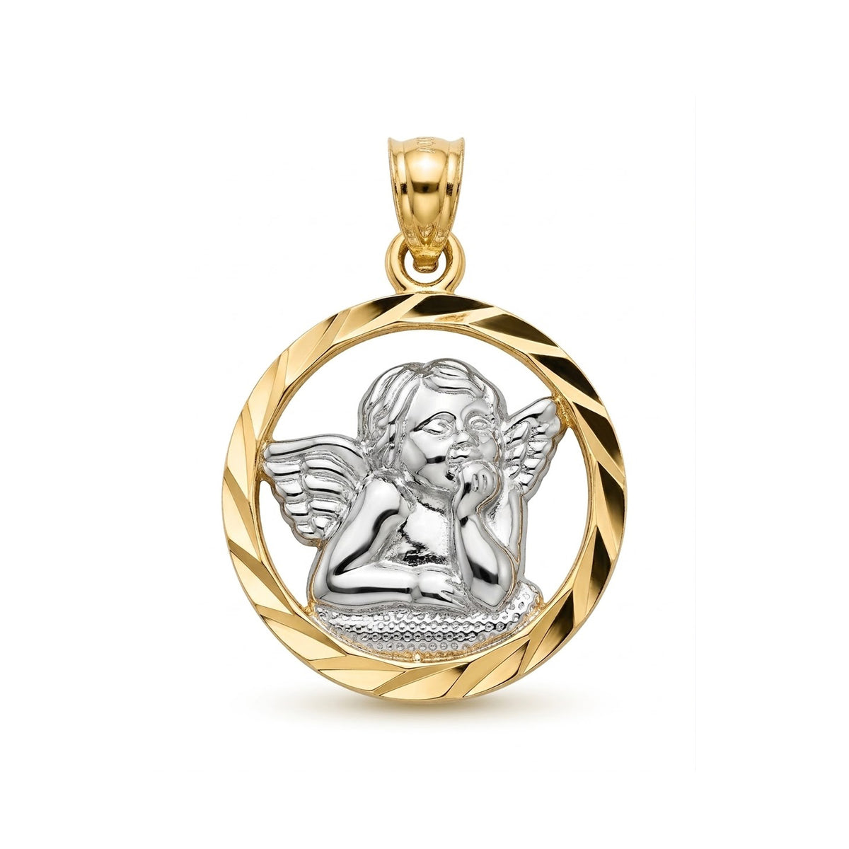 gold baby cherub pendant