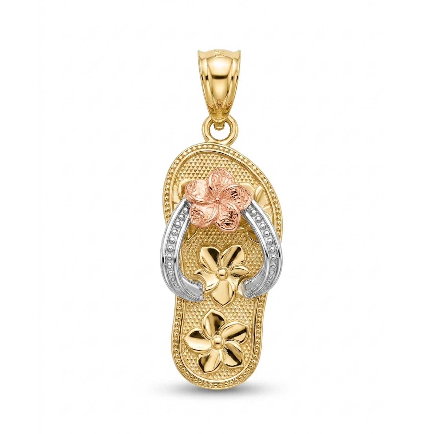 Gold Floral Sandal Pendant
