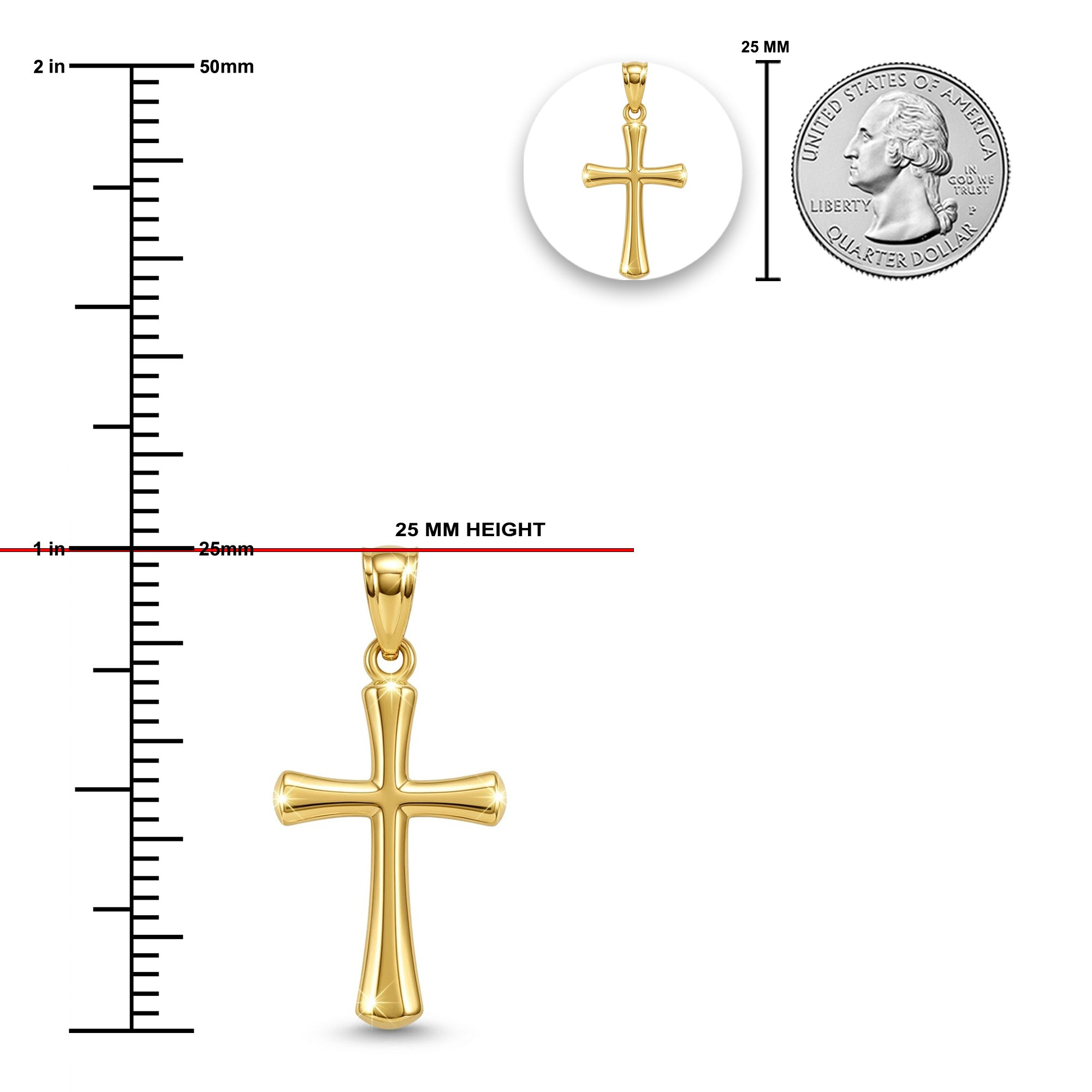 Gold cross pendant