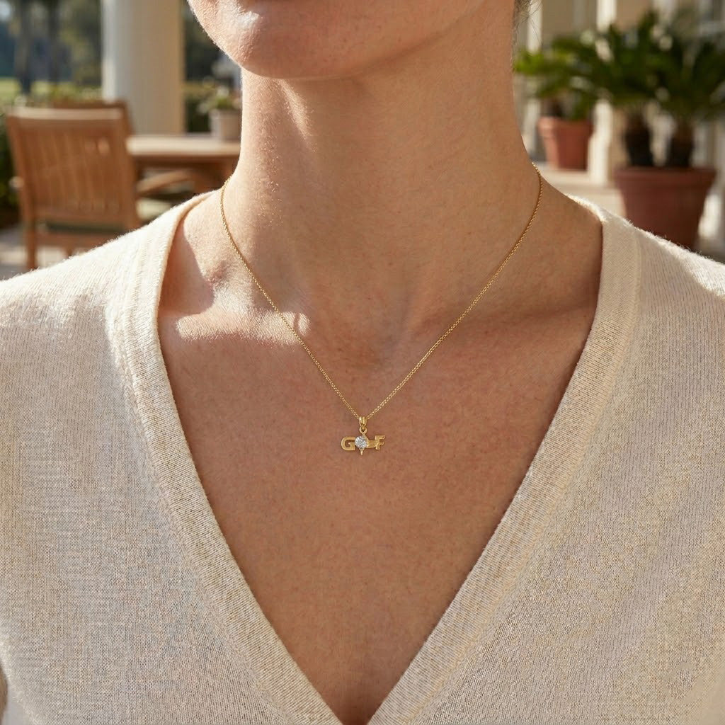 Gold Golf Pendant