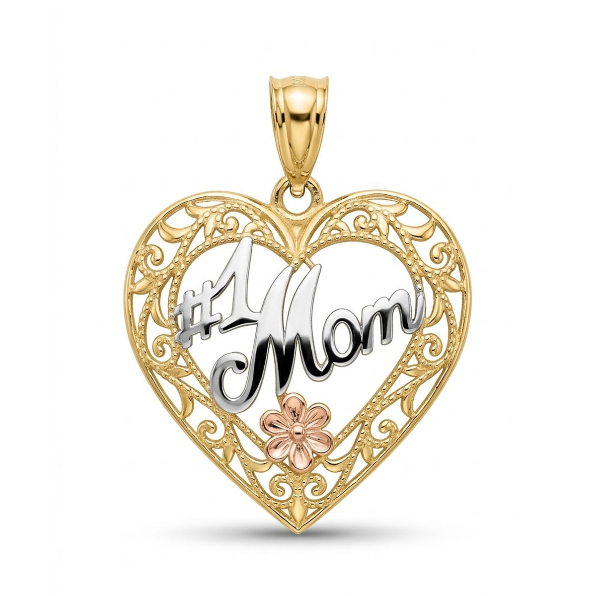 Gold #1 mom pendant