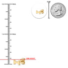 Gold dog bone earring stud