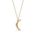 gold cresent moon necklace 
