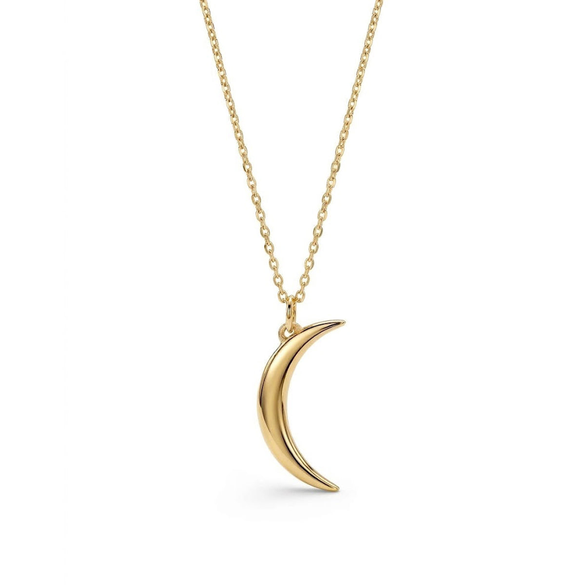 gold cresent moon necklace 
