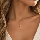 gold cresent moon necklace