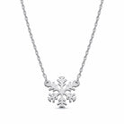 [group:wg]white gold snowflake pendant necklace 