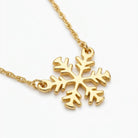 [group:yg]gold snowflake pendant necklace 
