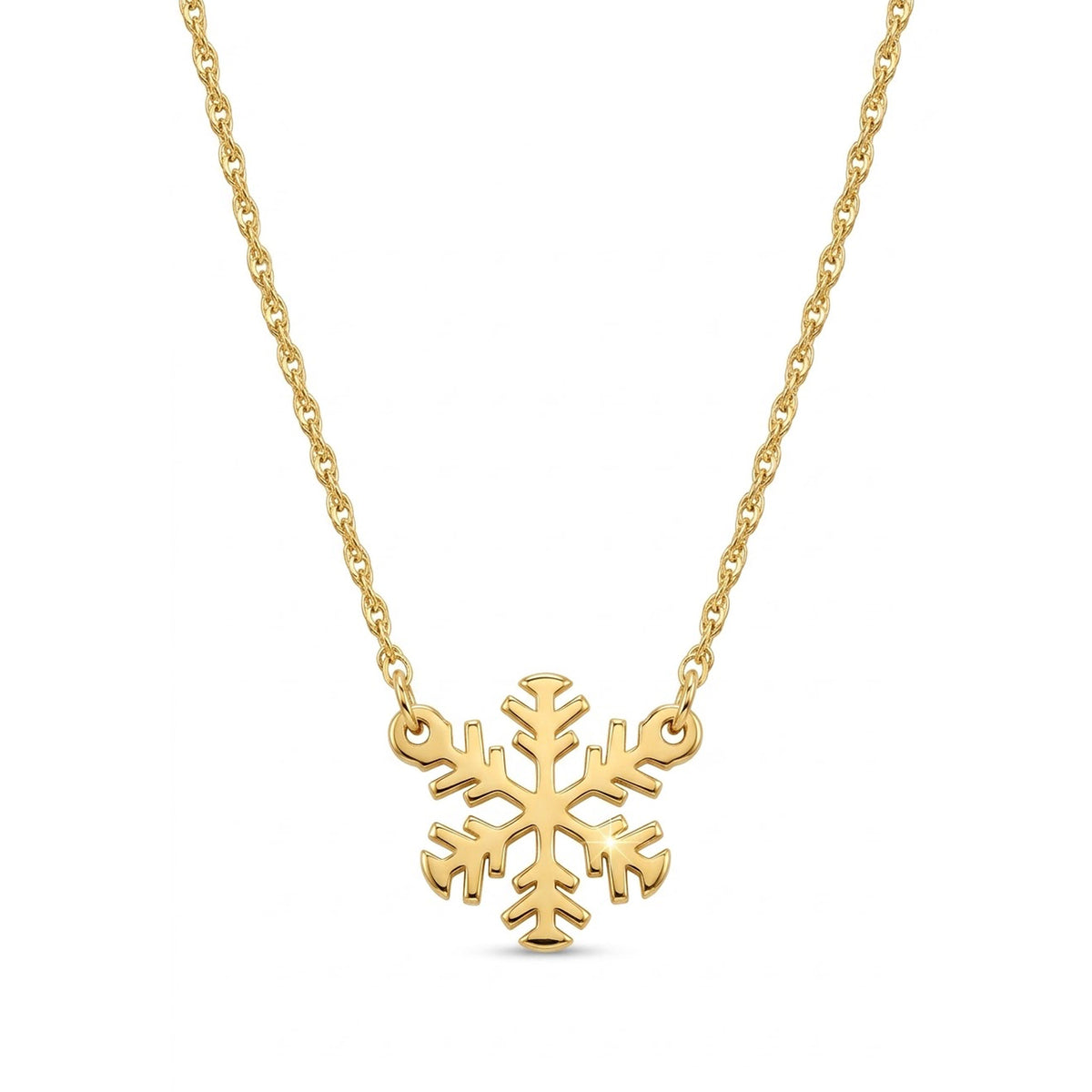 [group:yg] gold snowflake pendant necklace 