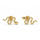 gold snake earring
