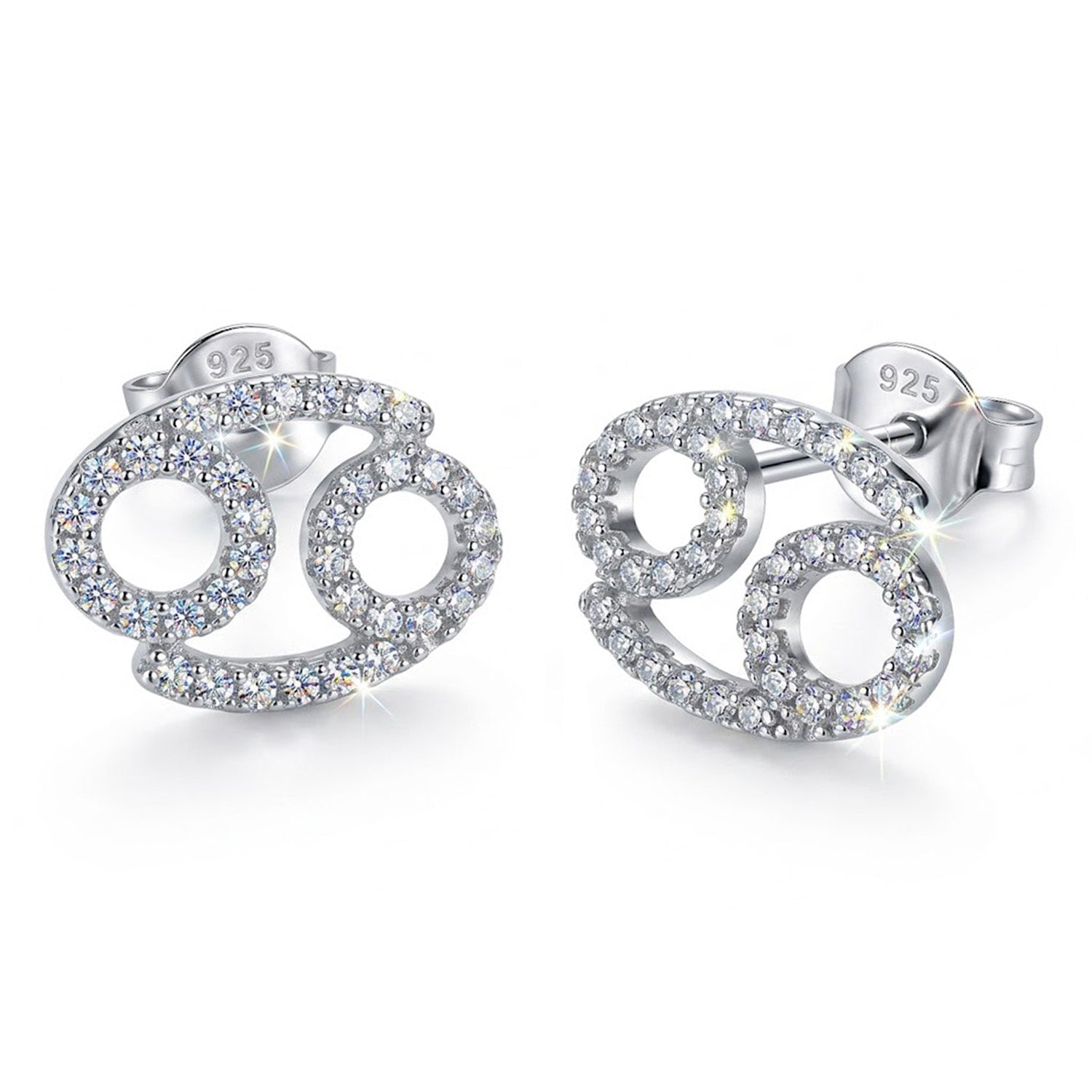 [group: silver-cancer] Silver cancer zodiac earring 