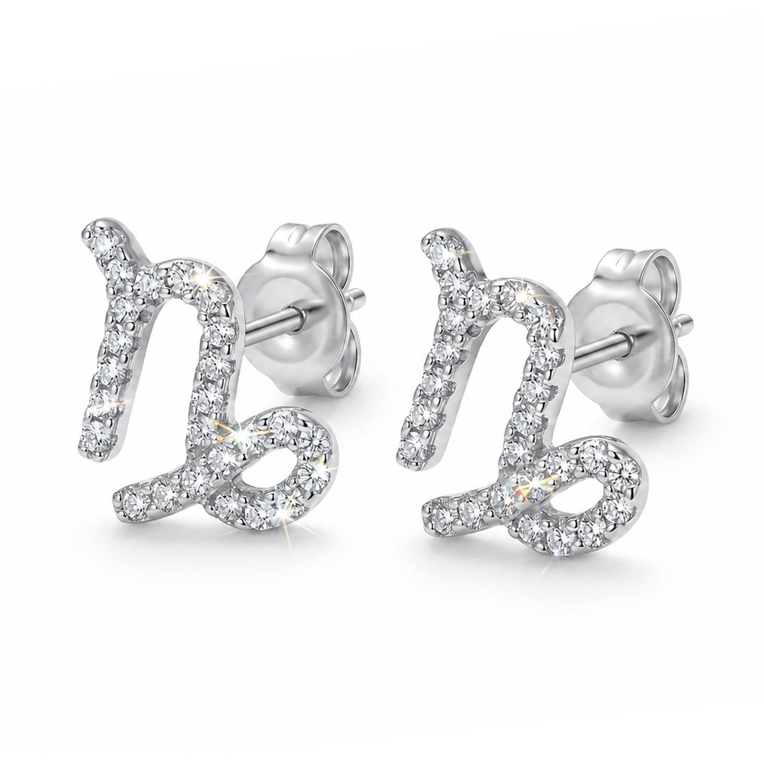[group: silver-capricorn] silver capricorn zodiac earring