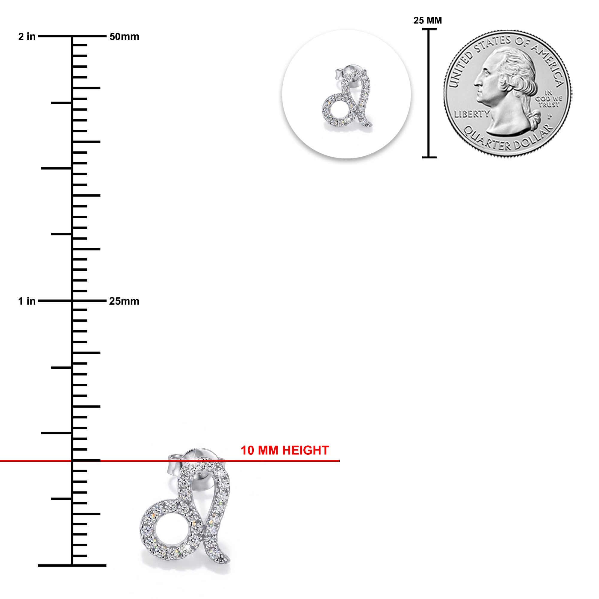 [group: silver-leo] silver leo zodiac earring