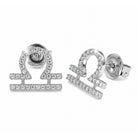 [group: silver-libra] silver libra zodiac earrings