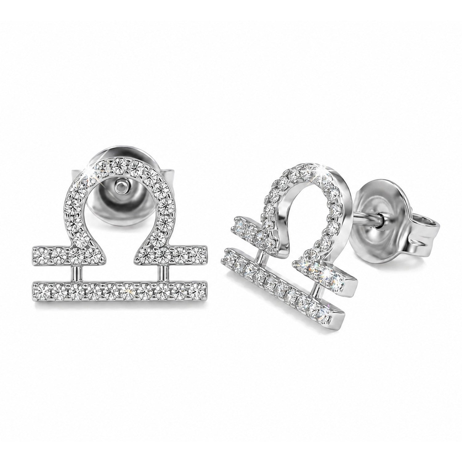 [group: silver-libra] silver libra zodiac earrings