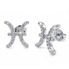 [group: silver-pisces] silver pisces zodiac earring