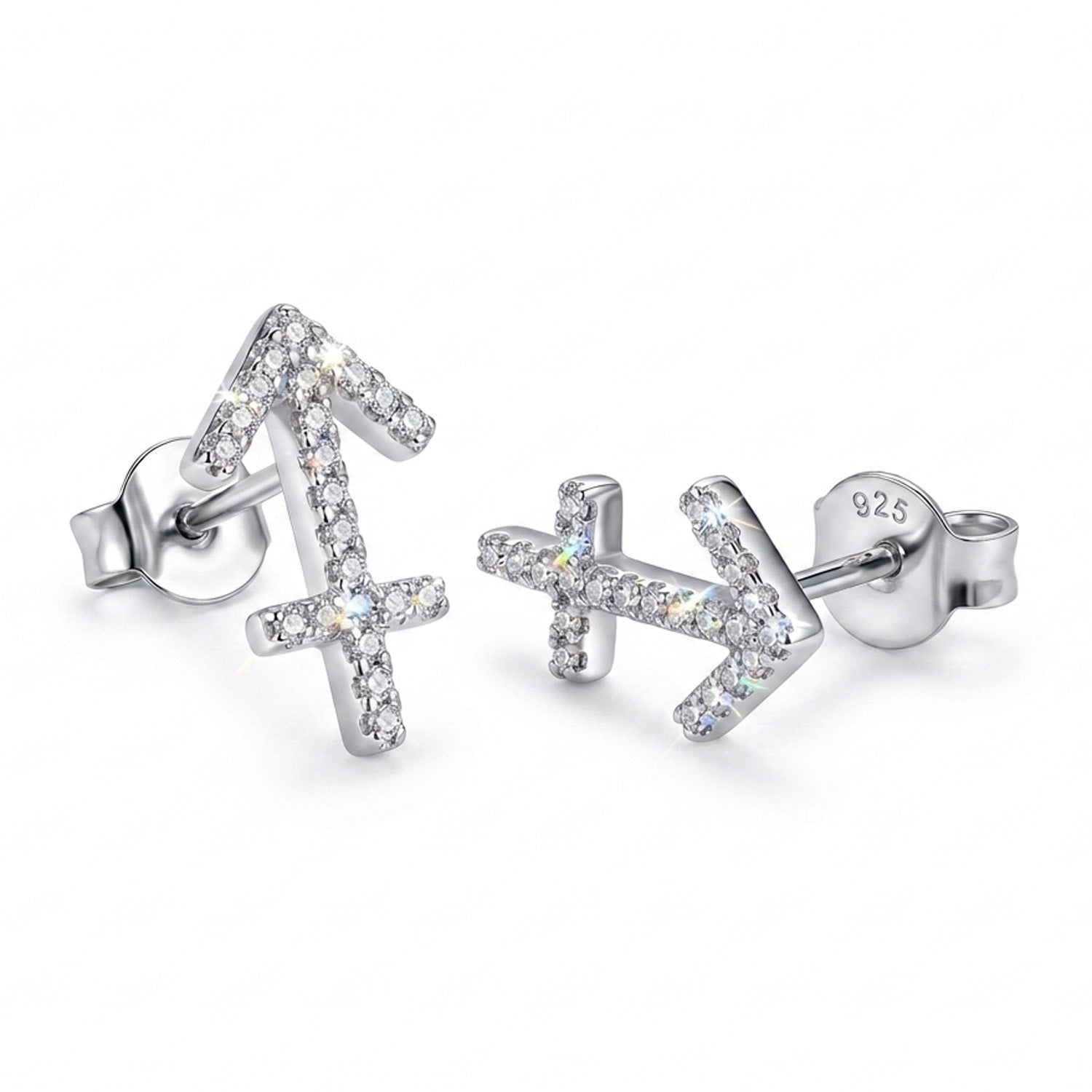 [group: silver-sagittarius] silver sagittarius zodiac earring 