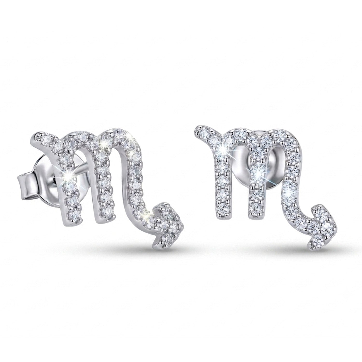 [group: silver-scorpio] Silver scorpio zodiac earrings 
