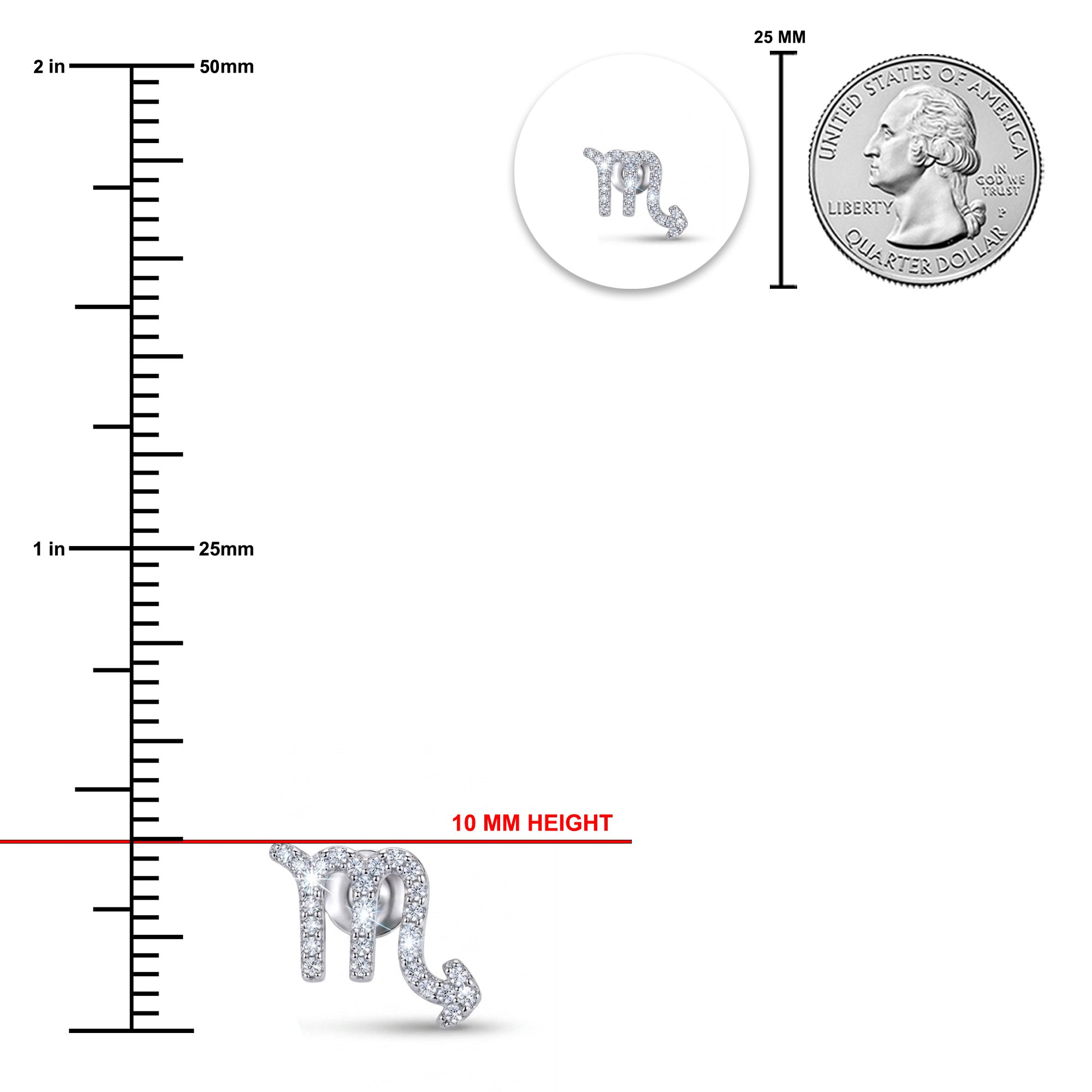 [group: silver-scorpio] Silver scorpio zodiac earrings 