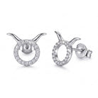 [group:silver-taurus] silver taurus zodiac earring