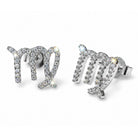 [group:silver-virgo] silver virgo zodiac earring 