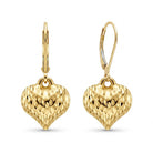 Gold Puffed Heart Earring