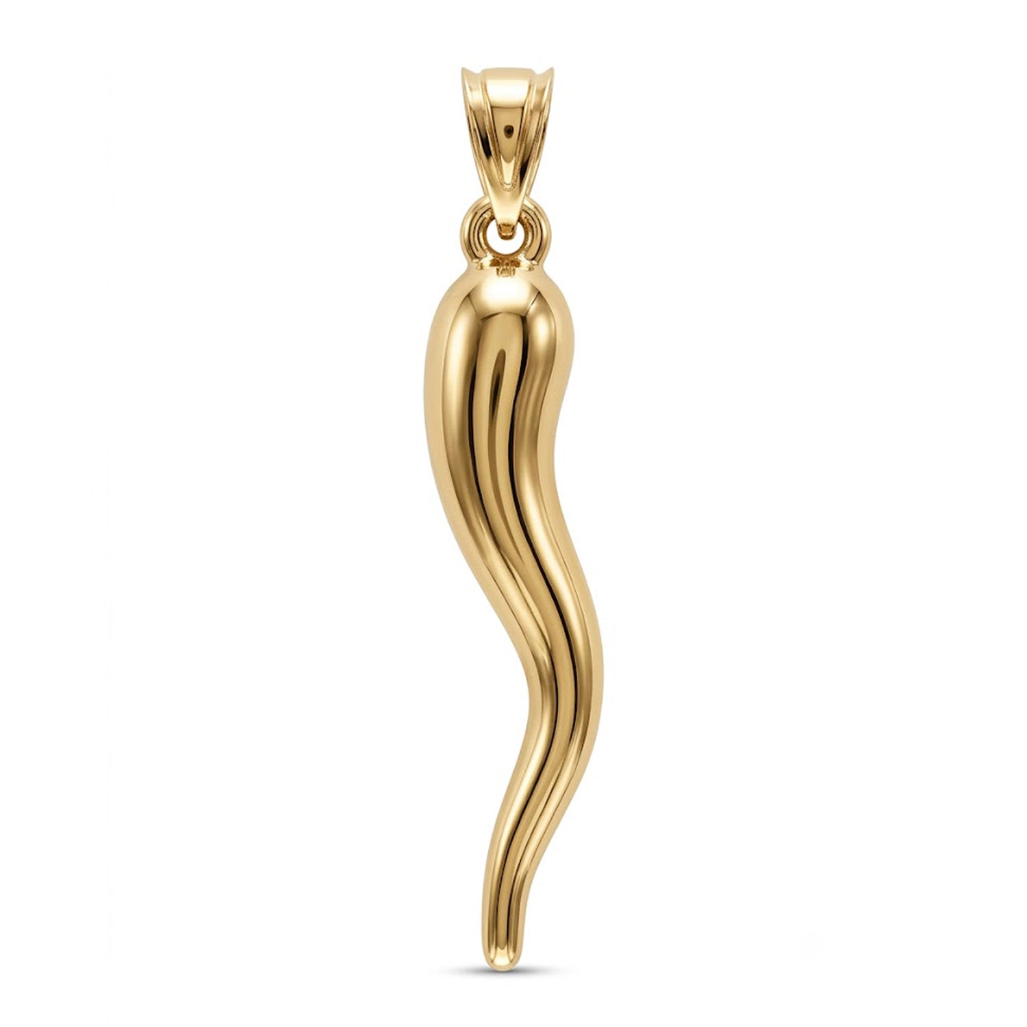[group: large] Gold Italian Horn Pendant 