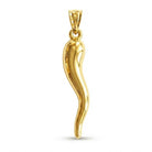 [group: large] Gold Italian Horn Pendant 