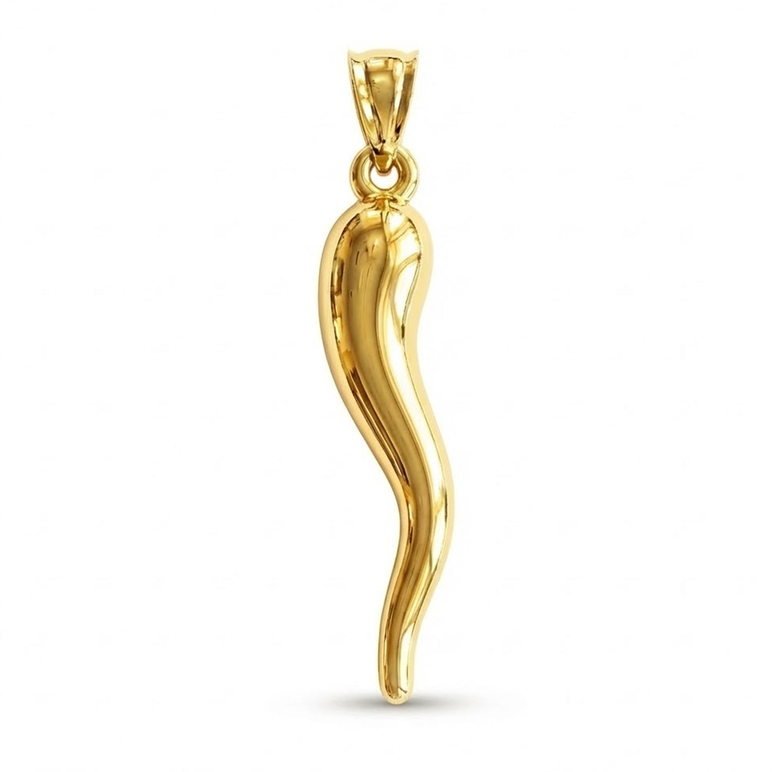 [group: large] Gold Italian Horn Pendant 