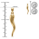 [group: large] Gold Italian Horn Pendant sizing