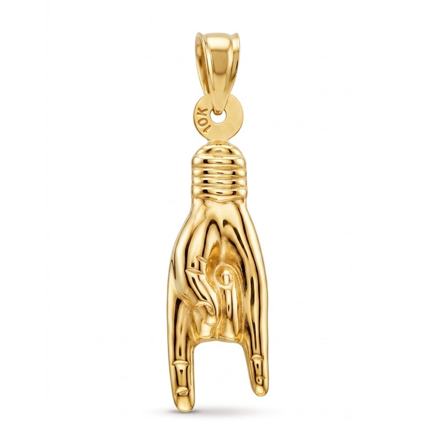 [group: large] Gold Mano Cornuto Pendant