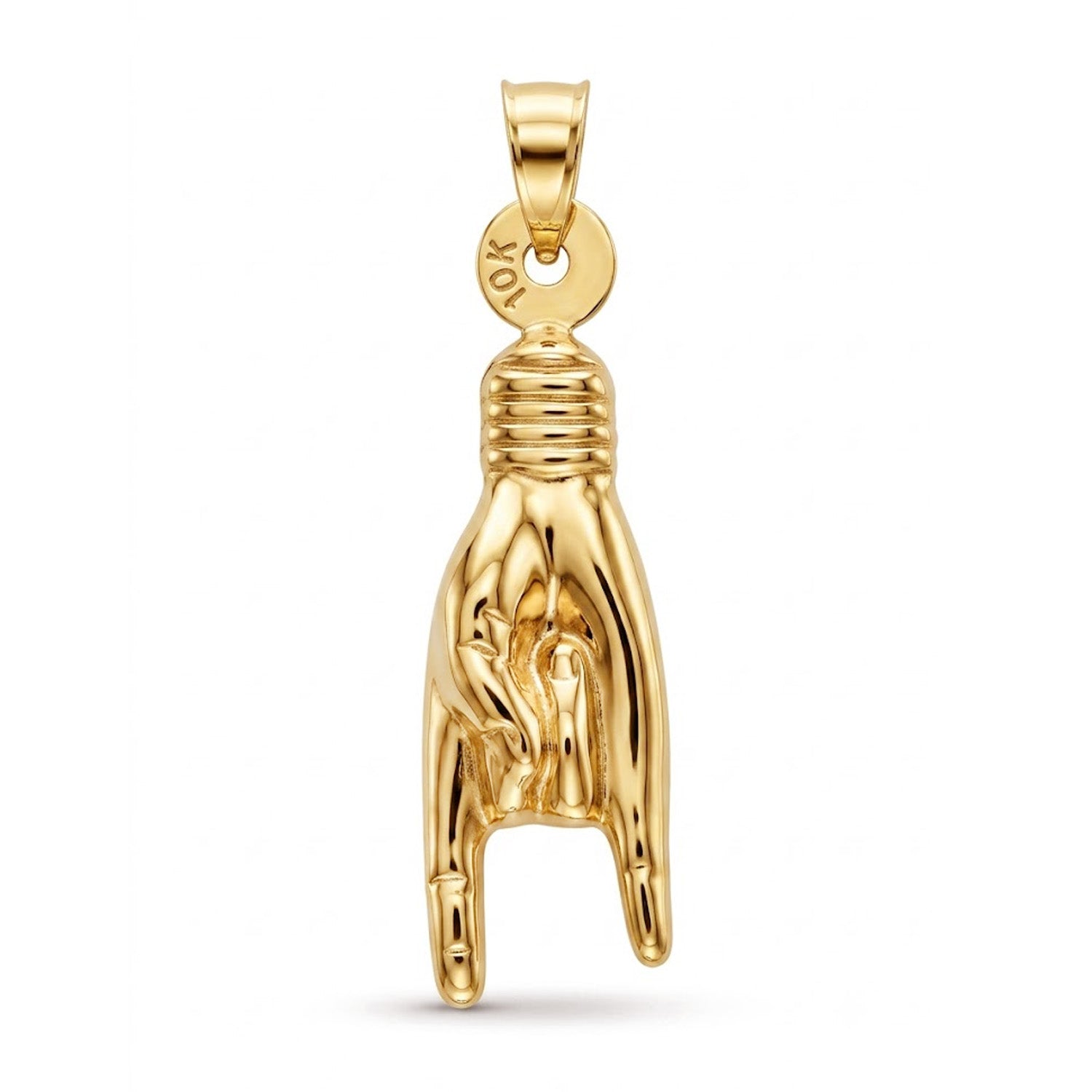 [group: medium] Gold Mano Cornuto Pendant