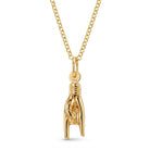 [group: gold-plated-large] Mano Cornuto Necklace