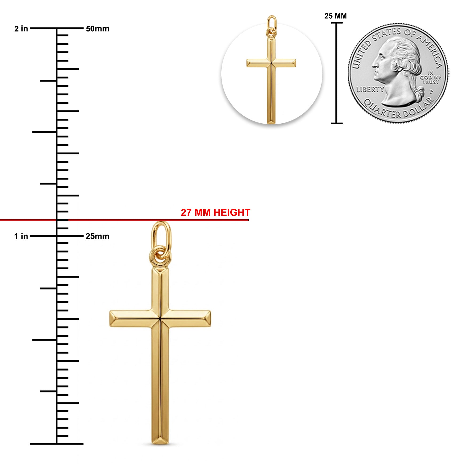 [group: 10k-gold-small] Gold Cross Pendant 