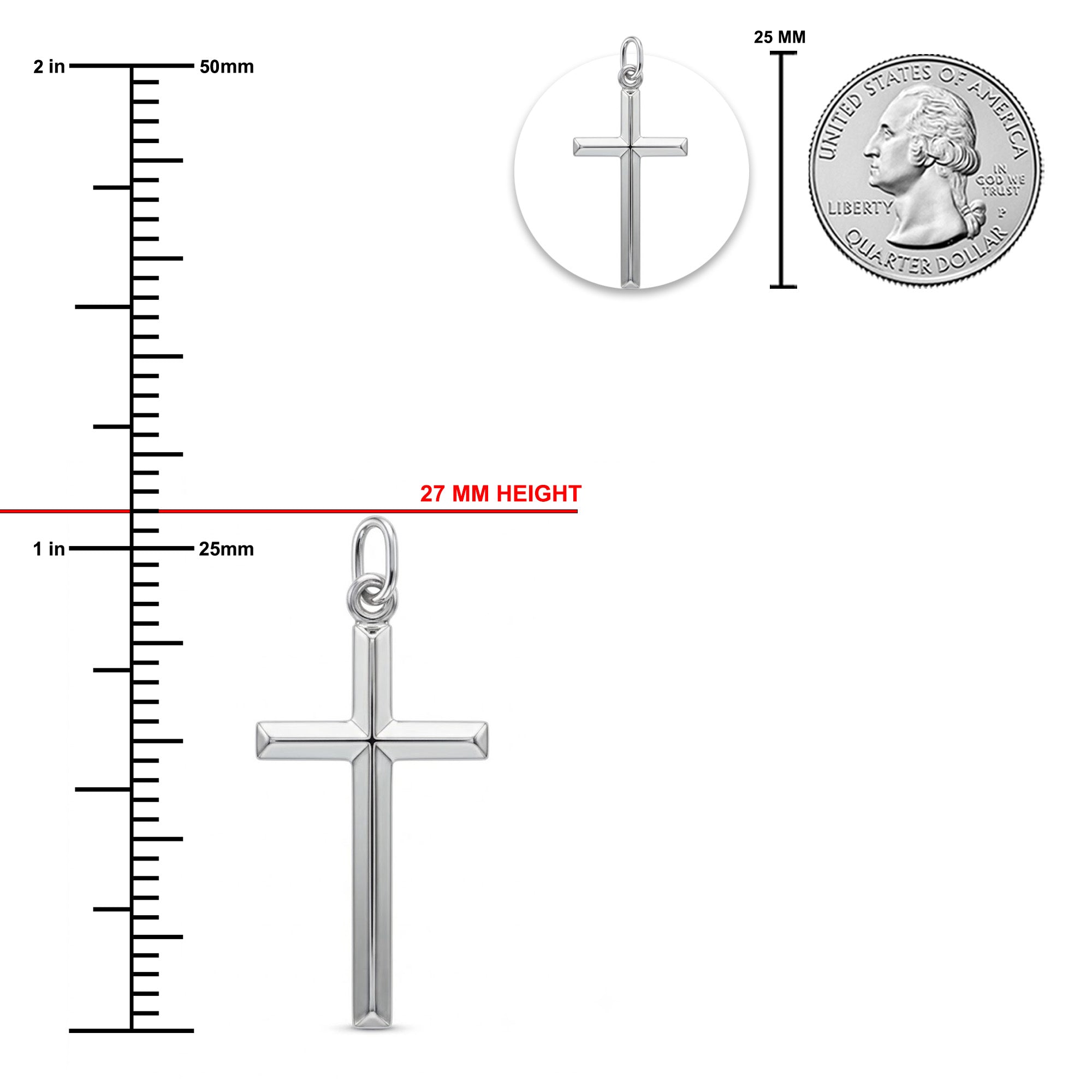 [group: silver-small] Silver Cross Pendant 