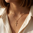 [group: 10k-gold-large] Gold Cross Pendant Necklace