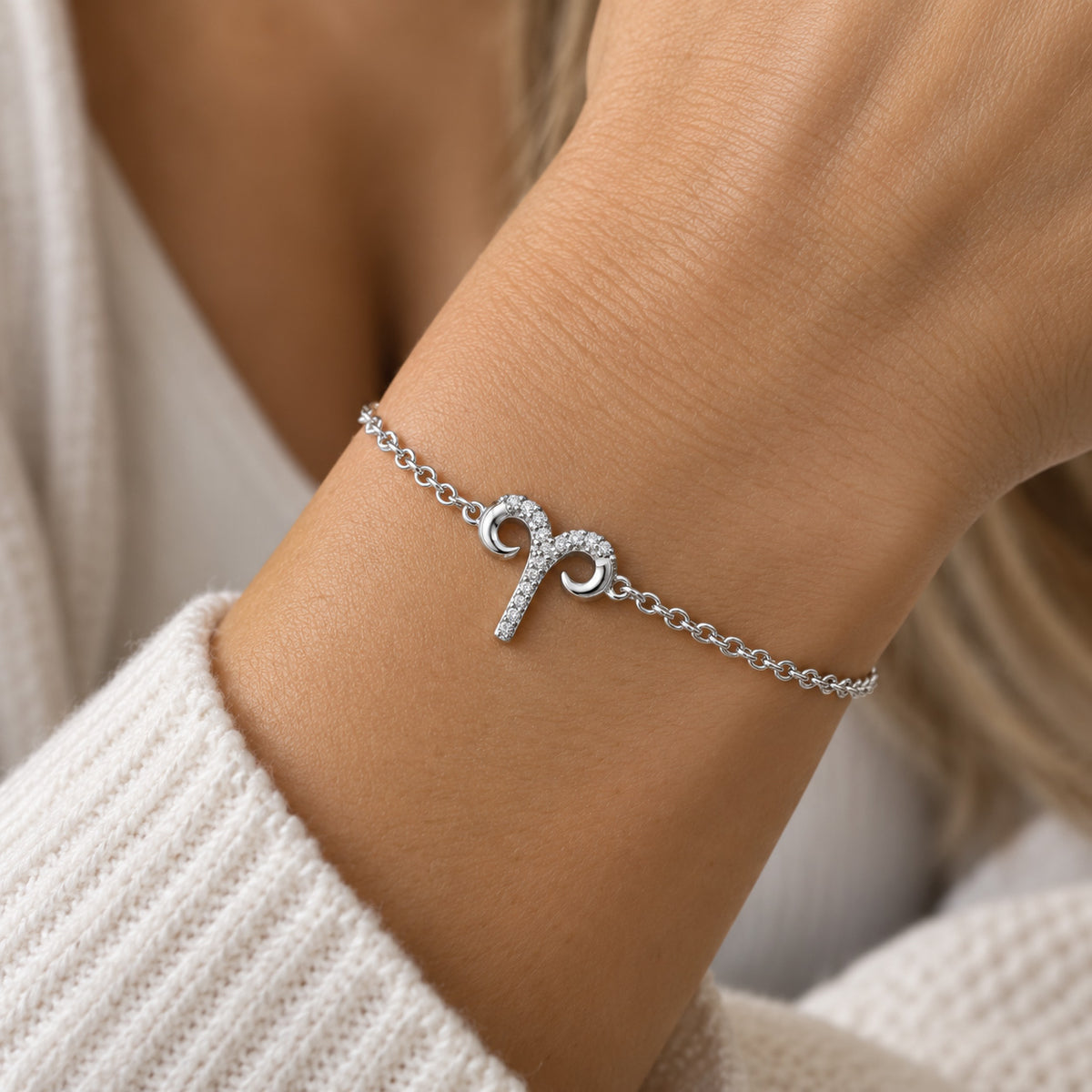 [group: ari] silver aries bracelet