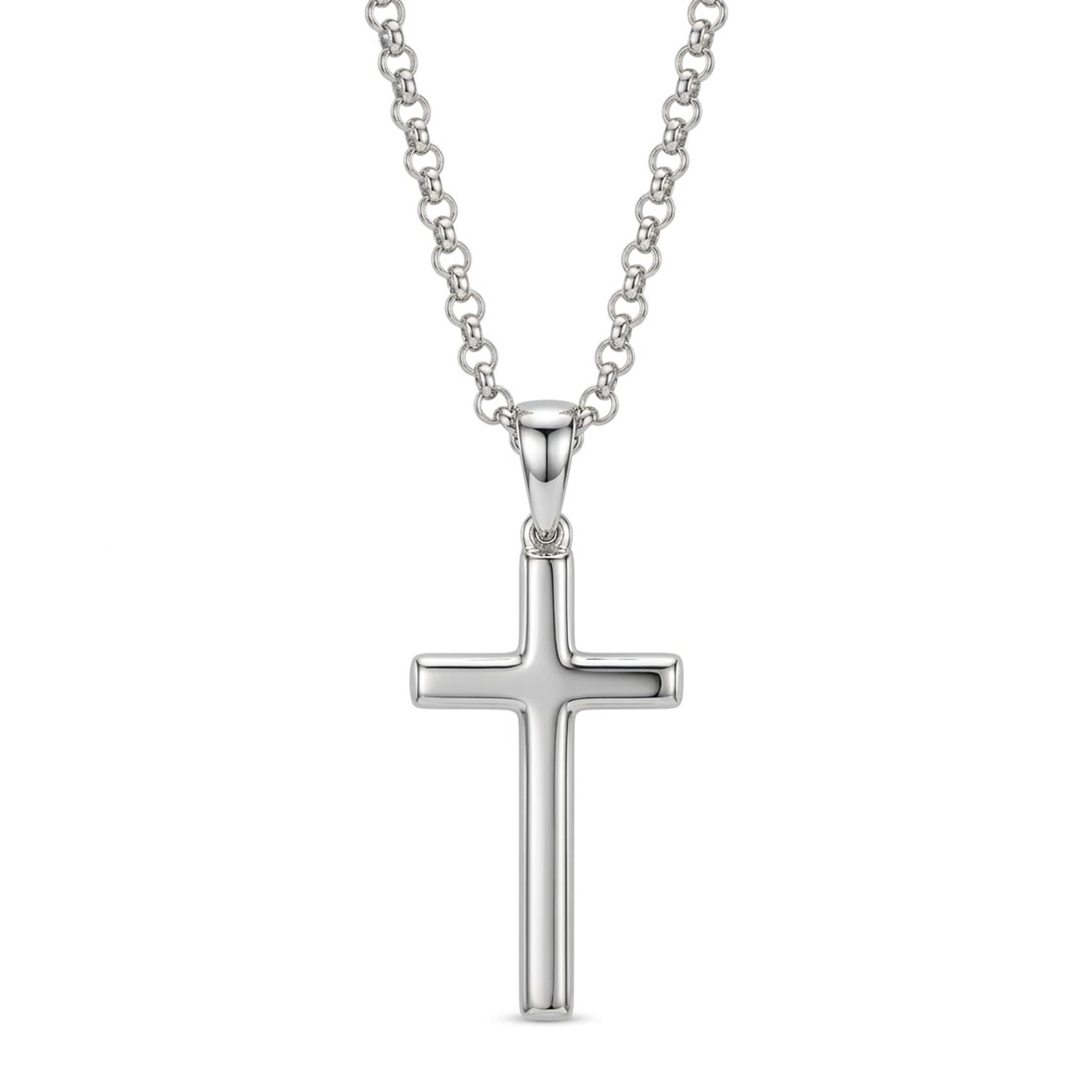 silver cross necklace 