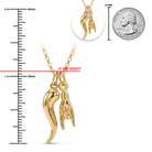 [group: gold-plated] Italian Horn with Hand Sign Necklace