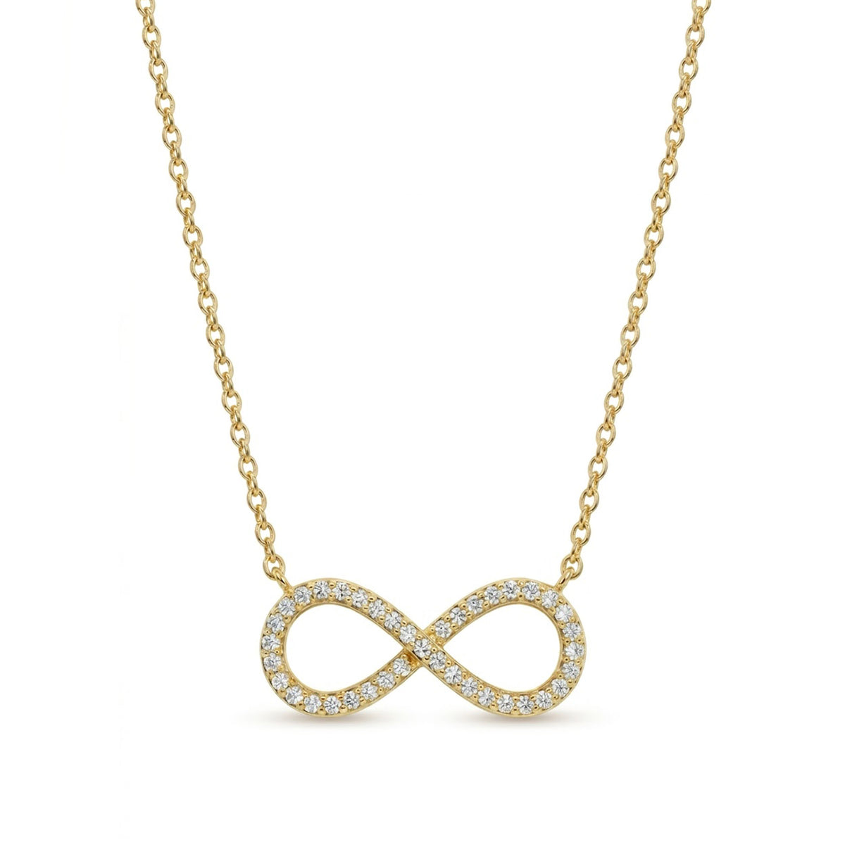 [group:gp] infinity necklace with cz stones 