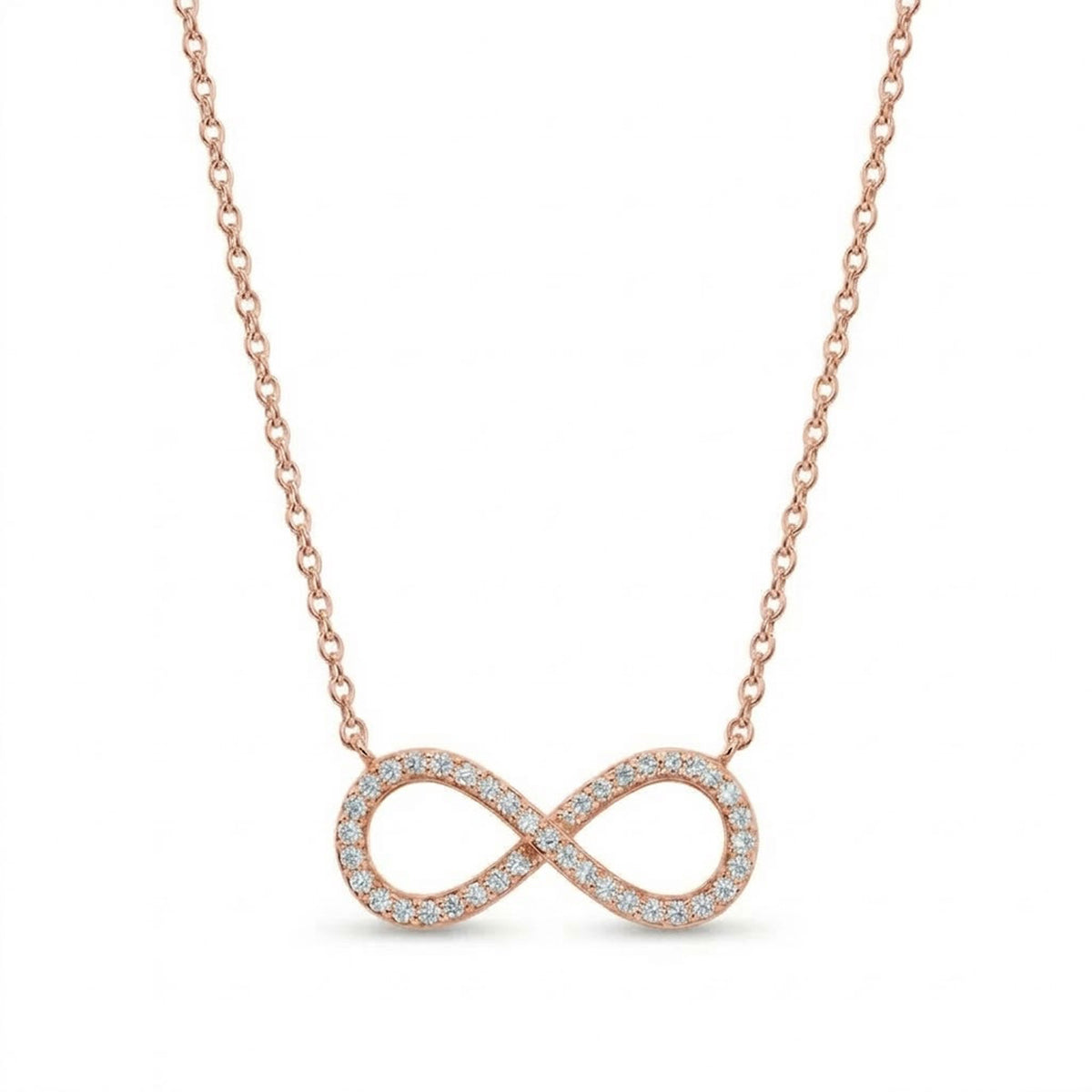 [group:rg] infinity necklace with cz stones 