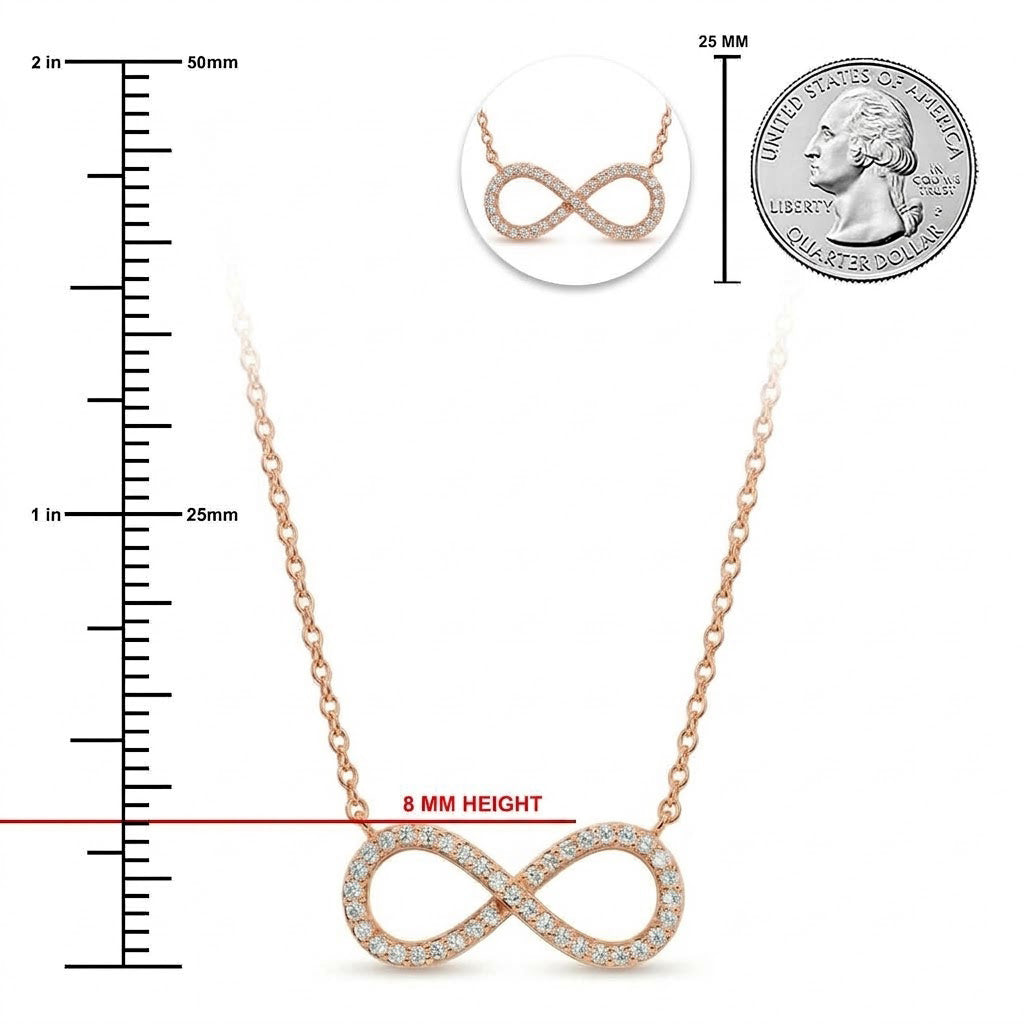 [group:rg] infinity necklace with cz stones 