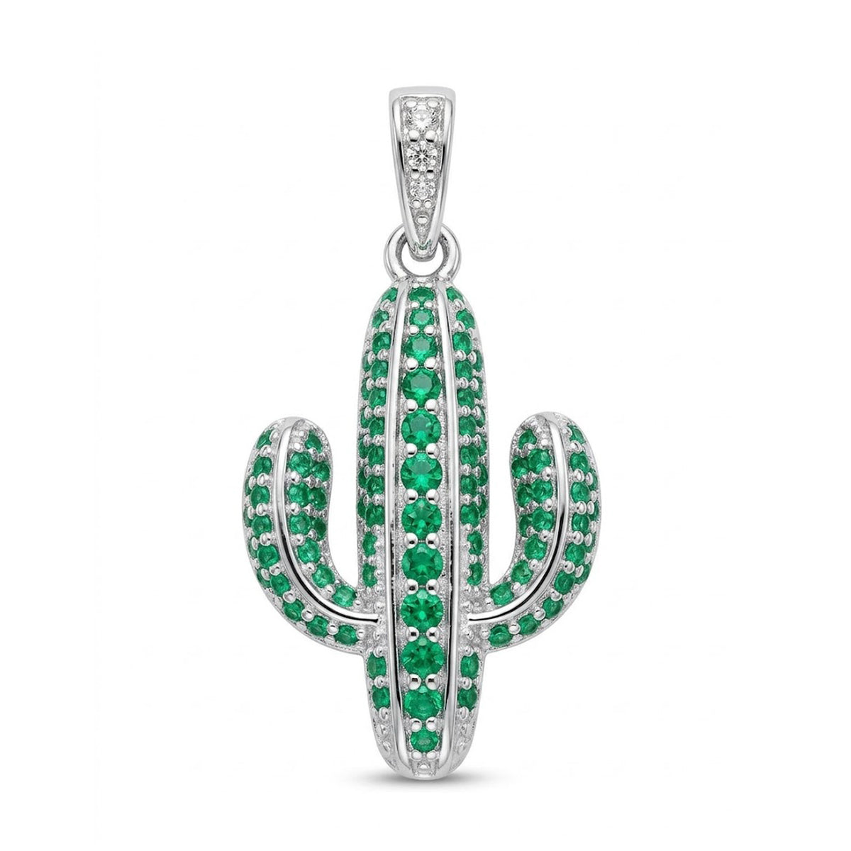 SILVER CACTUS PENDANT