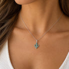 SILVER CACTUS PENDANT