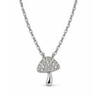 Silver Mushroom Necklace